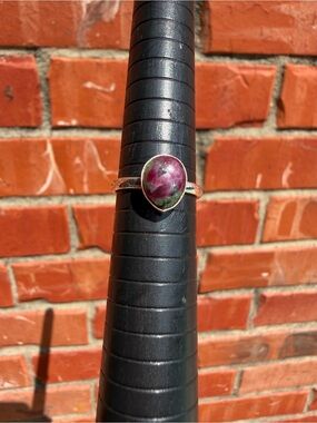 Sterling Silver Ruby Zoisite Oval Stone